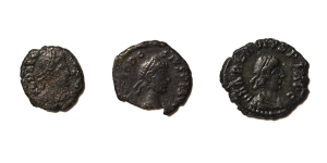 Group of Three [3] Late Roman Emperors AE Coins.