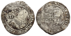 England. Stuart, James I AR Shilling.