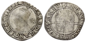 England. Tudor, Elizabeth I AR Sixpence.