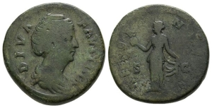 Diva Faustina Senior AE Sestertius.