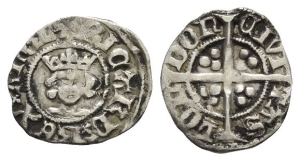 England. Plantagenet, Richard II AR Halfpenny.