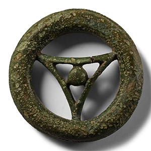 Iron Age Celtic Bronze Trefoil Horse Harness Strap Junction