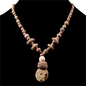 Western Asiatic Ceramic Bead Necklace String