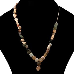 Western Asiatic Glass and Stone Bead Necklace String