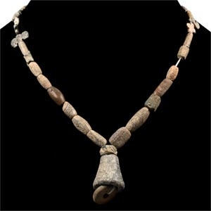Western Asiatic Stone and Glass Bead Necklace String