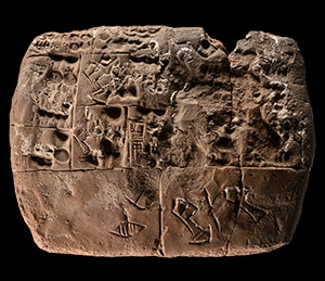 Proto-Sumerian Terracotta Pictographic Tablet