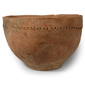Large Holy Land Trans-Jordan Terracotta Bowl