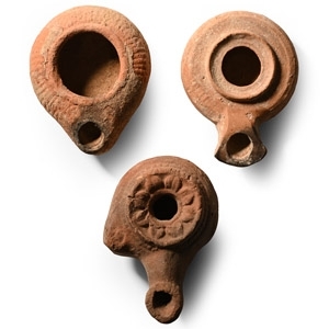 Roman Terracotta Oil Lamp Group