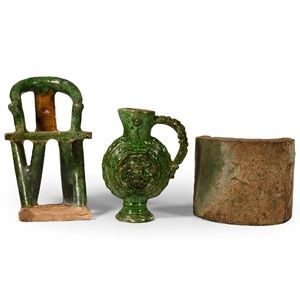 Chinese Green Glazed Terracotta Artefact Collection