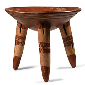 Large Pre Columbian Chupicuaro Rattle-Legged Tripod Bowl