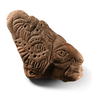 Pre-Columbian Maya Stone Plaque with Figure