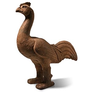 Life-Size Chinese Han Terracotta Cockerel