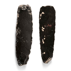 Native American Obsidian Knife Blade Group