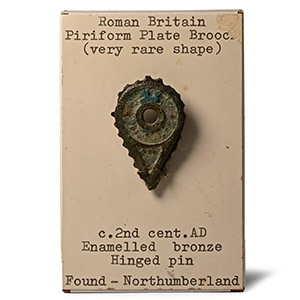 Romano-British Hattatt Enamelled Bronze Plate Brooch