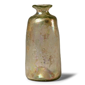 Roman Glass Bottle with Short Neck
