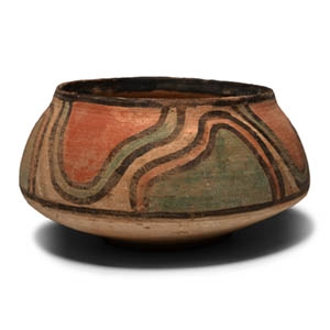 Indus Valley Mehrgarh Terracotta Vessel with Geometric Motifs