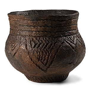 Stone Age Decorated Corded Ware Ceramic Vessel