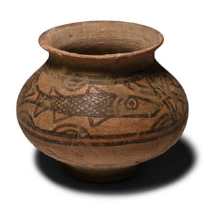 Indus Valley Mehrgarh Terracotta Vessel with Fish