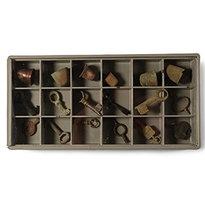 Post Medieval Bronze Key and Thimble Collection
