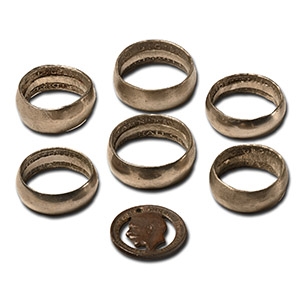 Silver Coin Ring and Fretworked Coin Group