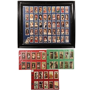 Post Medieval Framed Monarchs Cigarette Cards and 129 Others in Three Folders