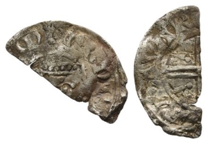 England. Edward the Confessor Cut AR Halfpenny.