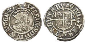 England. Tudor, Henry VIII AR Halfgroat.
