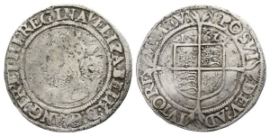 England. Tudor, Elizabeth I AR Sixpence.