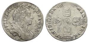 Great Britain. Stuart (Orange), William III AR Sixpence.