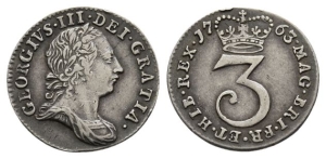 Great Britain. Hanover, George III AR Threepence.