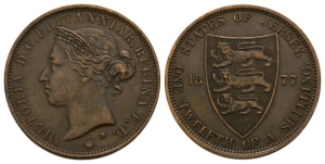 Great Britain. Channel Islands, Jersey. Victoria CU 1/12 Shilling.