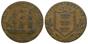 United Kingdom. Yorkshire CU Hull Half Penny Token.