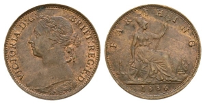 Great Britain. Hanover, Victoria AE Farthing.
