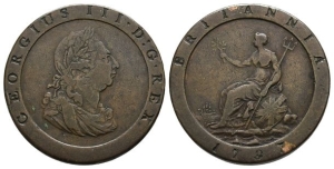 Great Britain. Hanover, George III CU Penny.