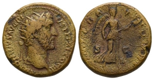 Antoninus Pius AE Dupondius.