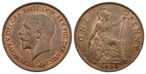 Great Britain. Windsor, George V AE Penny.