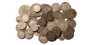 Group of Fifty [50] Great Britain Pre 1947 AR Coins.
