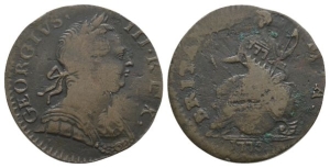 Great Britain. Hanover, George III CU Halfpenny.
