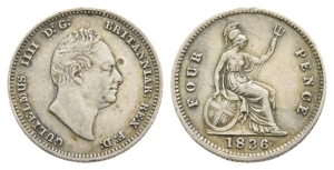 Great Britain. William IV AR Groat.