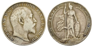 Great Britain. Saxe-Coburg-Gotha, Edward VII AR Florin.