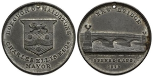 Great Britain. Maidstone Bridge White Metal Commemorative Medal.