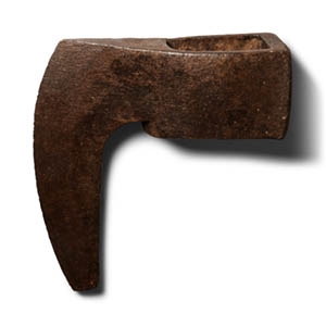 Medieval Iron Bearded Axehead