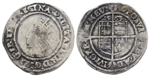 England. Tudor, Elizabeth I AR Sixpence.