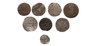 Group of Eight (8) AR Hammered Coins.