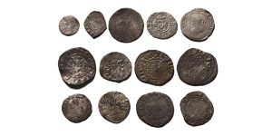 Group of Thirteen [13] AR English Hammered Coins.