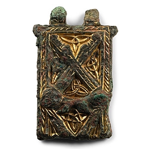 Hiberno-Saxon Gilt Bronze Buckle Plate