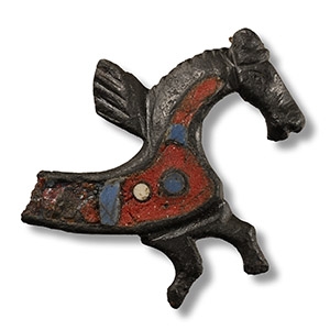 Romano-British Enamelled Bronze Hippocampus Brooch