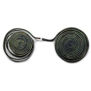 Large Bronze Age Brooch Spiral Pair
