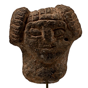 Phoenician-Iberian Stone Head of a Lady