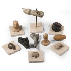 Western Asiatic Stone Idol and Other Artefact Group